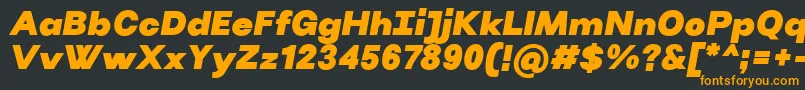 VillerayBlackitalic Font – Orange Fonts on Black Background