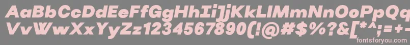 Fonte VillerayBlackitalic – fontes rosa em um fundo cinza