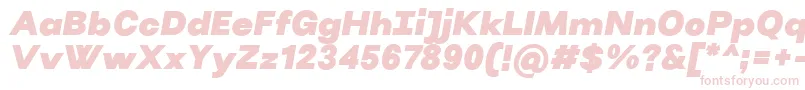 VillerayBlackitalic Font – Pink Fonts on White Background