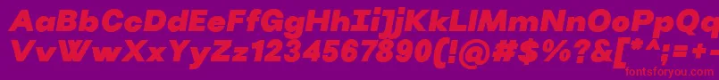 fuente VillerayBlackitalic – Fuentes Rojas Sobre Fondo Morado