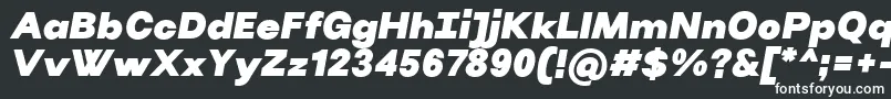 Шрифт VillerayBlackitalic – белые шрифты на чёрном фоне