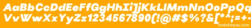 VillerayBlackitalic Font – White Fonts on Orange Background