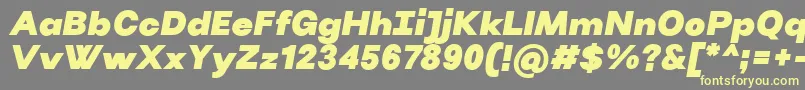 VillerayBlackitalic Font – Yellow Fonts on Gray Background