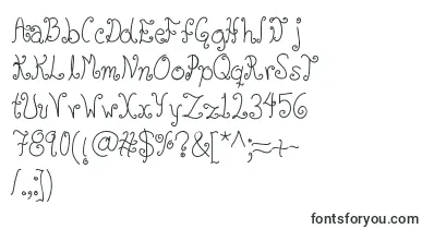 Glyphy font – curly Fonts
