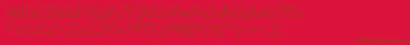 Glyphy Font – Brown Fonts on Red Background