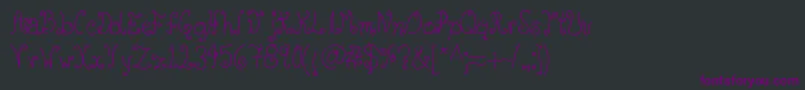 Glyphy Font – Purple Fonts on Black Background
