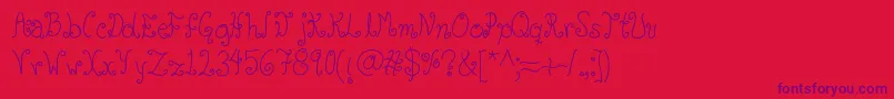 Glyphy Font – Purple Fonts on Red Background