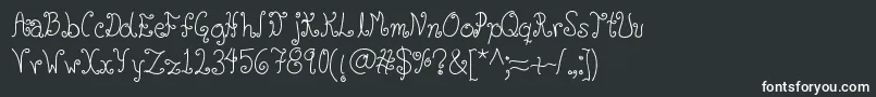 Glyphy-fontti – valkoiset fontit