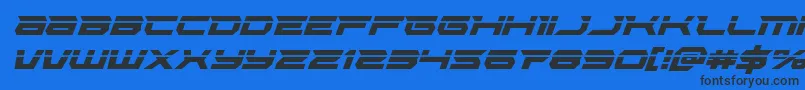 Lethalforcelaserital Font – Black Fonts on Blue Background