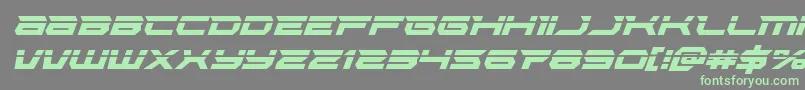 Lethalforcelaserital Font – Green Fonts on Gray Background