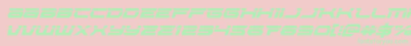 Lethalforcelaserital-Schriftart – Grüne Schriften auf rosa Hintergrund