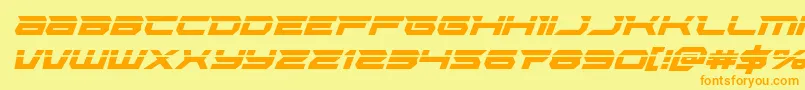 Lethalforcelaserital Font – Orange Fonts on Yellow Background