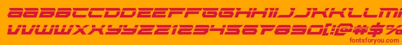 Lethalforcelaserital Font – Red Fonts on Orange Background