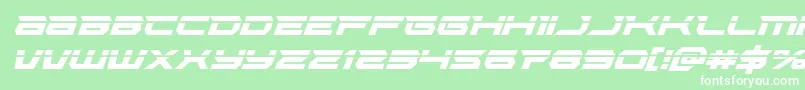 Lethalforcelaserital Font – White Fonts on Green Background