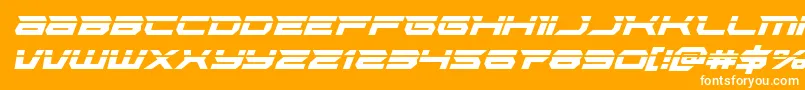 Lethalforcelaserital Font – White Fonts on Orange Background
