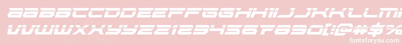 フォントLethalforcelaserital – ピンクの背景に白い文字