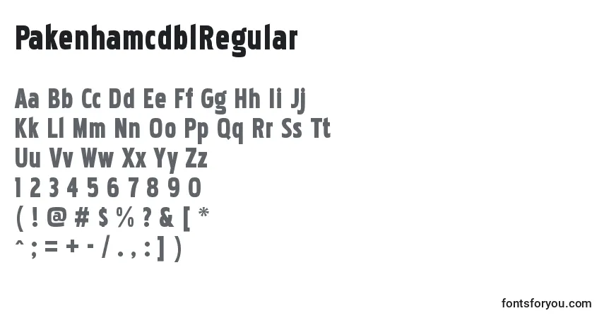 Schriftart PakenhamcdblRegular – Alphabet, Zahlen, spezielle Symbole