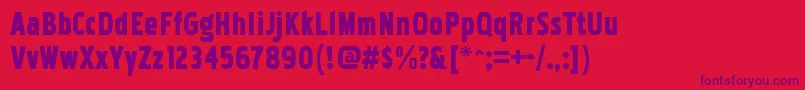 PakenhamcdblRegular Font – Purple Fonts on Red Background