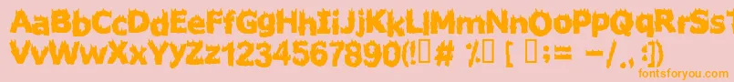 Firestar Font – Orange Fonts on Pink Background