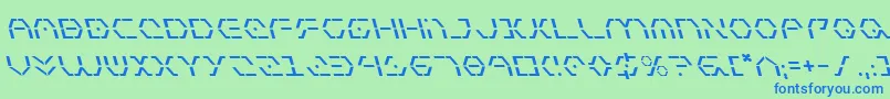 Шрифт ZetaSentryLeftalic – синие шрифты на зелёном фоне