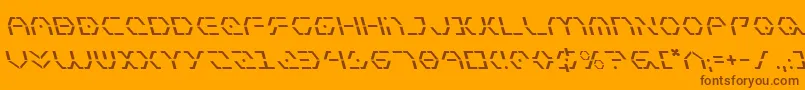 ZetaSentryLeftalic Font – Brown Fonts on Orange Background