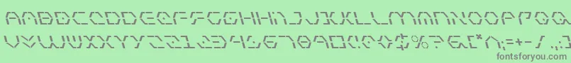 フォントZetaSentryLeftalic – 緑の背景に灰色の文字