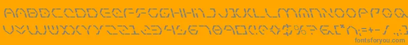 ZetaSentryLeftalic Font – Gray Fonts on Orange Background