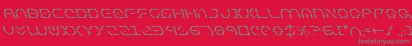 ZetaSentryLeftalic-Schriftart – Graue Schriften auf rotem Hintergrund