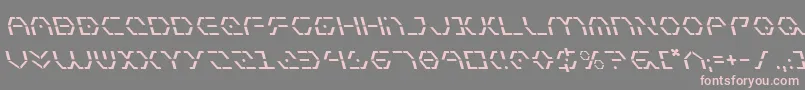 フォントZetaSentryLeftalic – 灰色の背景にピンクのフォント