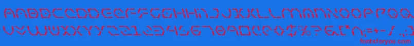 Czcionka ZetaSentryLeftalic – czerwone czcionki na niebieskim tle
