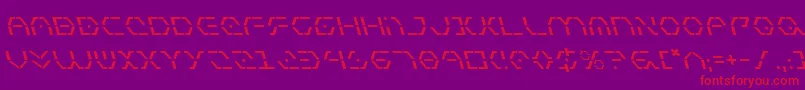 ZetaSentryLeftalic-fontti – punaiset fontit violetilla taustalla