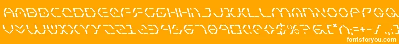 フォントZetaSentryLeftalic – オレンジの背景に白い文字