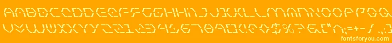 ZetaSentryLeftalic Font – Yellow Fonts on Orange Background