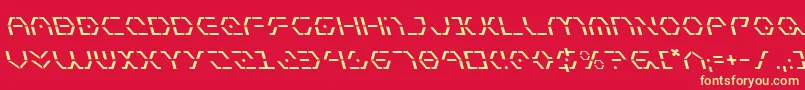 ZetaSentryLeftalic Font – Yellow Fonts on Red Background