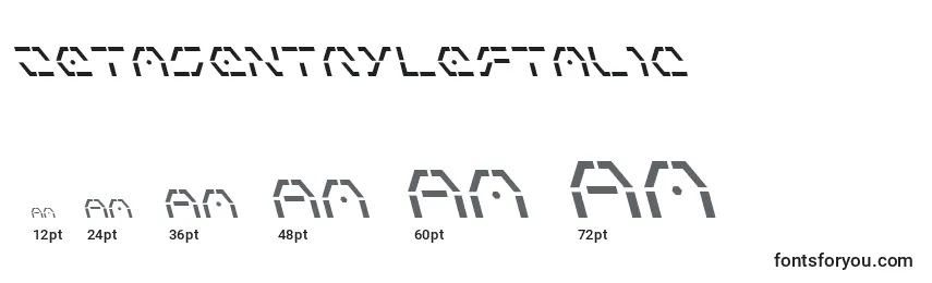 ZetaSentryLeftalic Font Sizes