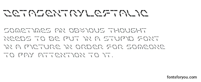 Обзор шрифта ZetaSentryLeftalic