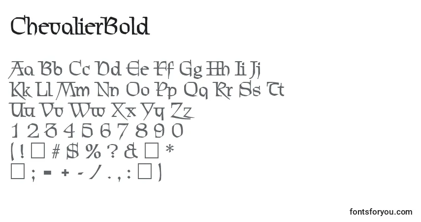 Шрифт ChevalierBold – алфавит, цифры, специальные символы