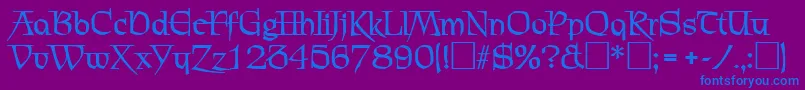 ChevalierBold Font – Blue Fonts on Purple Background