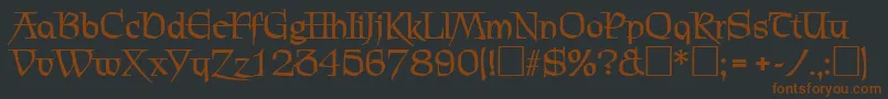 ChevalierBold-fontti – ruskeat fontit mustalla taustalla