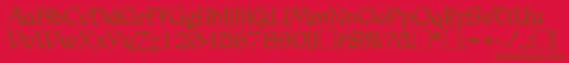 Police ChevalierBold – polices brunes sur fond rouge