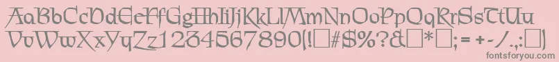 フォントChevalierBold – ピンクの背景に灰色の文字