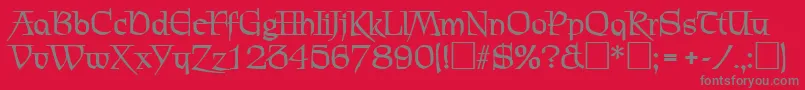 ChevalierBold Font – Gray Fonts on Red Background