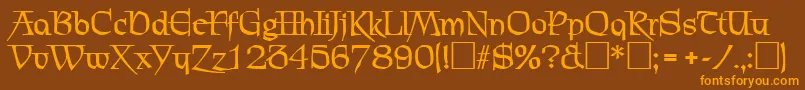 ChevalierBold Font – Orange Fonts on Brown Background