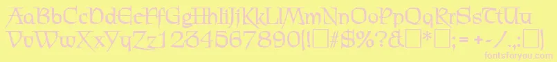 ChevalierBold Font – Pink Fonts on Yellow Background