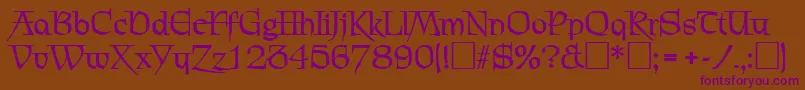 ChevalierBold Font – Purple Fonts on Brown Background