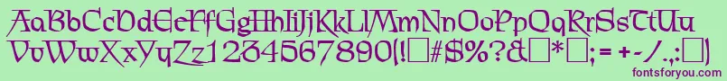 ChevalierBold Font – Purple Fonts on Green Background