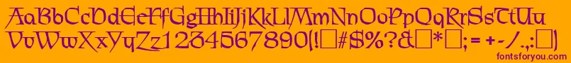 ChevalierBold Font – Purple Fonts on Orange Background