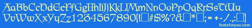 ChevalierBold Font – Yellow Fonts on Blue Background