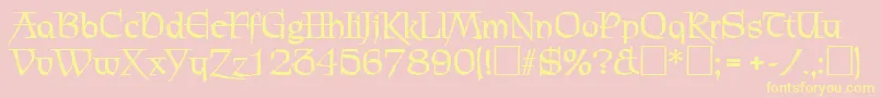 ChevalierBold Font – Yellow Fonts on Pink Background