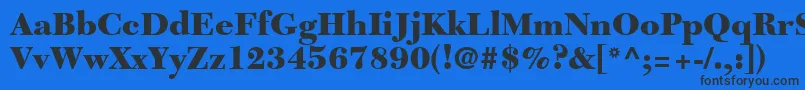 TycoonBlackSsiBlack Font – Black Fonts on Blue Background